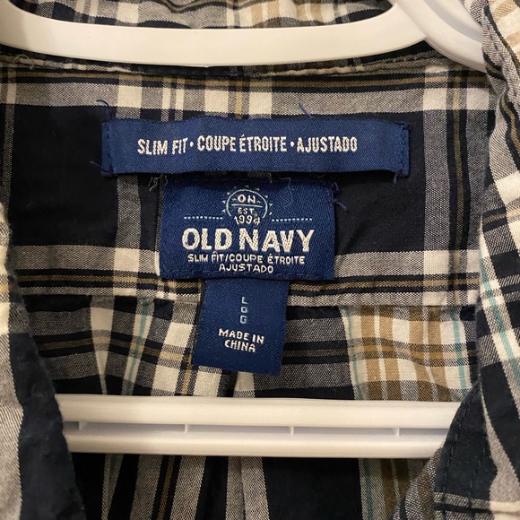 Men’s Plaid T-Shirt Old Navy SIZE:L - Picture 2 of 3